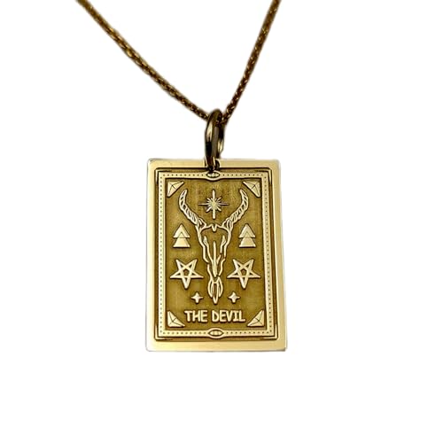 Collier pendentif tarot du diable une idée de cadeau symbolique unique et unisexe