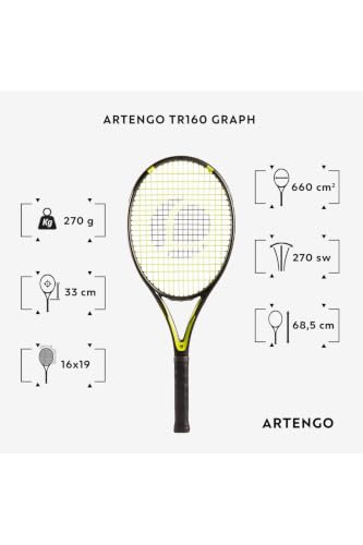 Image of Adult Tennis Racket - TR160 Graph Black