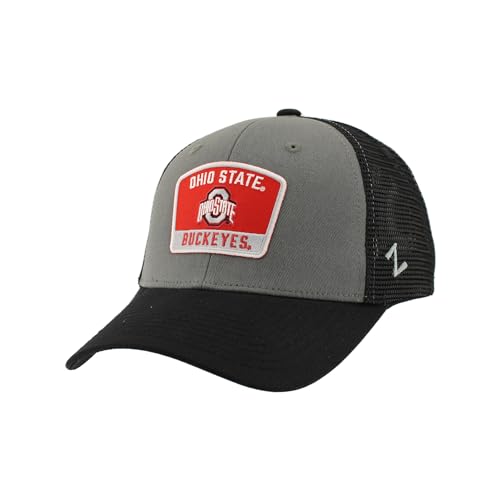 Gorra Snapback Oficial Ohio State Buckeyes Negro Gris miniatura 1