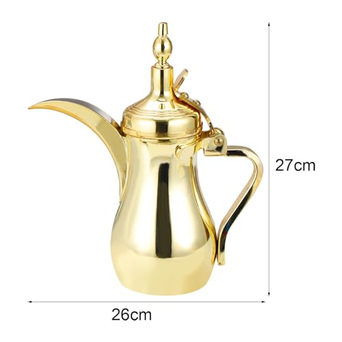 Jarra de café de acero inoxidable oro: recipiente de 1000 ml para hogar 4
