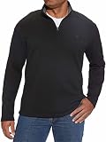IZOD Men’s Quarter Zip Pullover (M, Black)