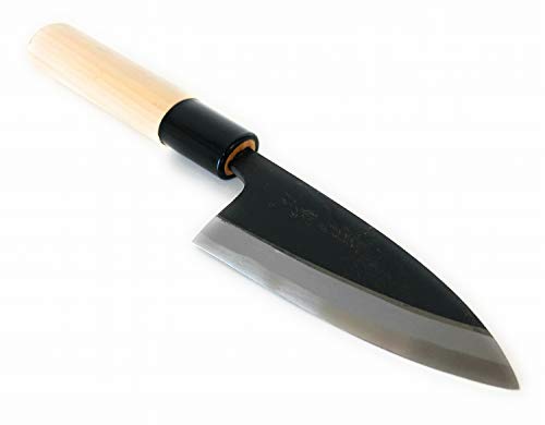 有次 包丁 出刃 ヒラキ 105mm 日本製 白鋼 築地 ARITSUGU 朴の木柄 有次で名入れ 対応 1枚目