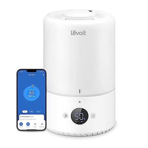 LEVOIT 3L Top-Fill Humidificador a Bebés para Aliviar Mocos con 25H, Ultrasónico de Vapor Frío y Difusor, 28dB Silencioso AUTO Modo, Temporizador a Cuarto, Dual 200S, Blanco