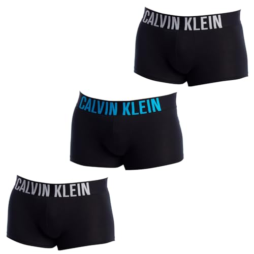 > Confezione da 3 boxer da uomo slim fit a vita media Intense Power - Cotton Stretch Trunks, un'icona di Calvin Klein. Questi boxer slim fit sono realizzati in un morbidissimo misto cotone con elastan per una vestibilità e una sensazione flessibili.