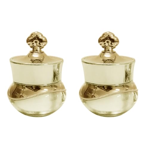 minkissy 2 Pack Empty Refillable Acrylic Cream Jar Crown Shape Cosmetic Container with Inner Lid Travel Size Mask Container for Face Cream Gel Lotion Makeup Storage