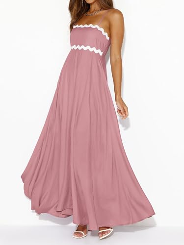 Image of PRETTYGARDEN Women Spaghetti Strap Boho Maxi Dresses Flowy