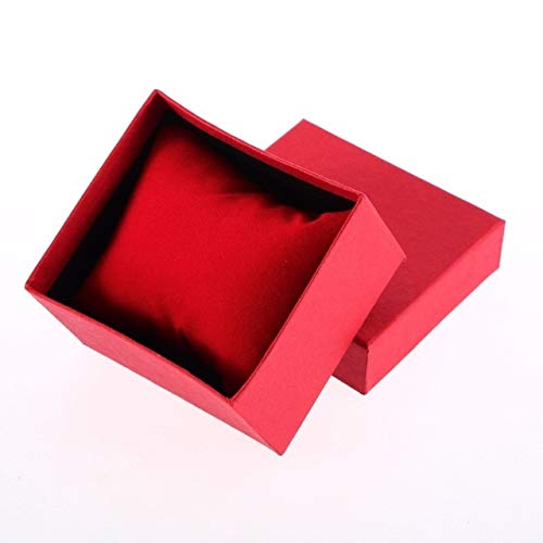 Luxus Armbanduhr Box Geschenk Geschenkkoffer Display Aufbewahrungsorganisator für Armband Schmuck Ohrringe - Rot, a3
