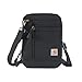 Carhartt Nylon Duck, Water Resistant Wallet with Adjustable Crossbody Strap, Black