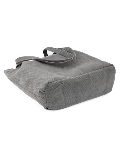 Image of Corduroy Tote Bag Cute Tote Bags for Women Shoulder Bag with Inner Pocket for Work Beach Travel and Shopping Grocery