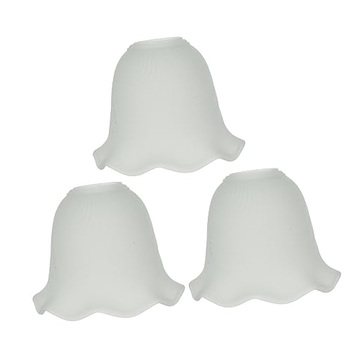DOITOOL Paralumi in Vetro E27 Set Da 3 Pezzi, Coprilampada Decorativi Effetto Satinato, Accessori Per Lampade Da Soffitto e Parete, Illuminazione Ambientale Calda Per Interni