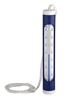 TFA Dostmann Analoges Schwimmbad- und Teichthermometer, 40.2004, mit Befestigungsleine, misst Unterwasser, für Whirlpools, Pools, Teiche, L 24 x B 24 x H 160 mm