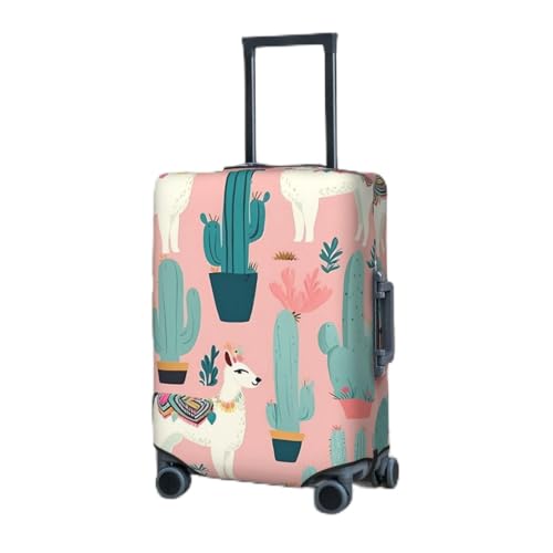 Travel Luggage Cover for Suitcase Elastic Suitcase Protector Llama Cactus Suitcase Covers Washable Suitcase Protective Cover Dust-proof Luggage Covers Fit 18-32 Inch Luggage
