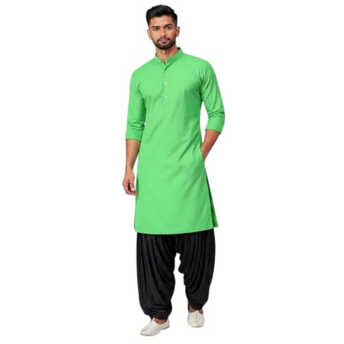 Image of Mens Pure Coton Kurta Dhoti Set | Traditional Ethnic Wear for Festive & Wedding Men's Cotton Kurta with Dhoti Set | Comfortable Ethnic Traditional Outfit Stylish Men's Cotton Kurta Dhoti Set.