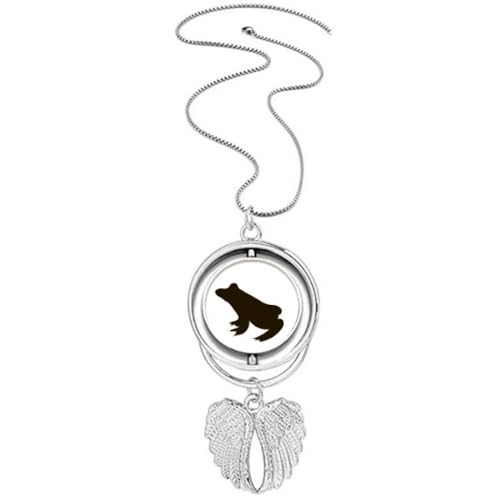 Collier grenouille noire ailes d'ange : sublimez votre look quotidien avec ce bijou original