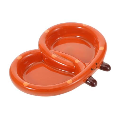 FUNNETOYU 小型陶磁割調味皿 高耐熱仕切り付きディップトレイ 醤油用調味料皿と多用途スナックプレート 再利用可能でコンパクト収納可能