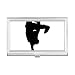 Jumping Dancer Sports Breaking Business Card Holder Case Pocket Box Wallet