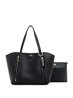 GUESS womens Naya Tote, Black, One Size US