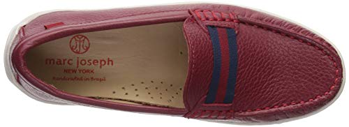 Image of Marc Joseph New York Kid's Kids Boys /Girls Genuine Leather Elastic Grow Gain Loafer Shoe, Black Pebble Grainy, 11.5 M US Little Kid