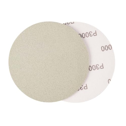 Discos abrasivos de 150 mm, 15 unidades de espuma, P3000 discos de espuma con ganchos y hebillas, discos de lijado fino de carburo de silicio para lijadora orbital aleatoria