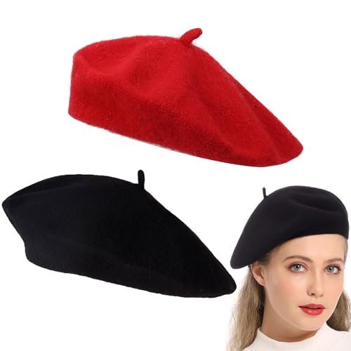 Cerioll 2 Stück Baskenmütze Klassisch Plain Französischer Stil Barett,Französische Klassische Baskenmütze Damen,Künstler Mütze Pantomime,Klassishe Künstler Barrett, Wintermütze Barett für 8,99 EUR bei amazon.de Bild: Cerioll 2 Stück Baskenmütze Klassisch Plain Französischer Stil Barett,Französische Klassische Baskenmütze Damen,Künstler Mütze Pantomime,Klassishe Künstler Barrett, Wintermütze Barett für 8,99 EUR bei amazon.de