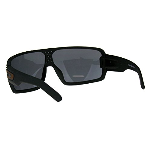 PASTL KUSH Goggle Sunglasses Mens Matted Black Shield Frame UV 4003