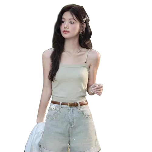 Gilet brodé sous-vêtement été femme en coton sans manches léger