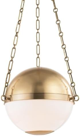 Hudson Valley Lighting MDS750-AGB Sphere No.2-2 Light Pendant, angled view