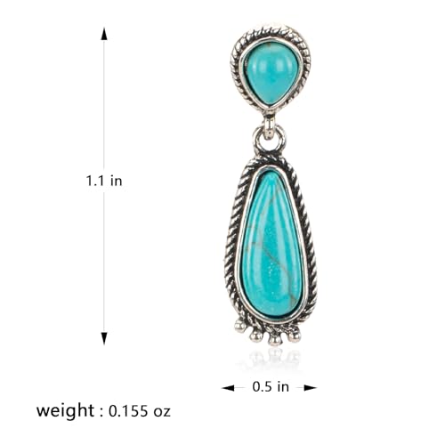 Rustic Couture's Western Turquoise Earrings Boho Vintage Country Statement Jewelry3