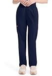 Dickies EDS Signature Women Scrubs Pant Natural Rise Tapered Leg Pull-on 86106, Navy, Large