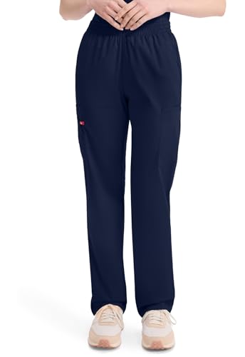 Image of Dickies EDS Signature Scrubs for Women, Elastic Waist Pull-On Cargo Pants for Women in Soft Brushed Poplin - 86106