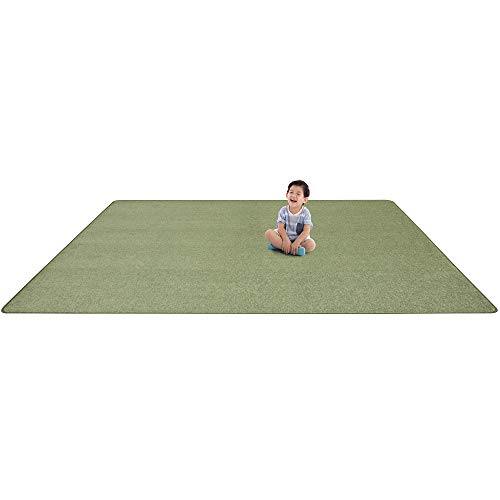 Joy Carpets Endurance Solid Colored Area Rug In Color Sage, 12' X 6' #TOP1