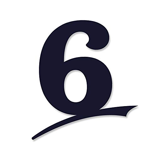 Hausnummer 6 (20cm Ziffernhöhe) in Anthrazit RAL7016, schwarz oder weiß, 6mm stark aus Acrylglas - Rostfrei Cover