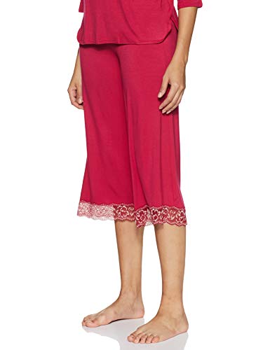 Image of Amante Solid Below Knee Mid Rise Capri Sleep Bottom