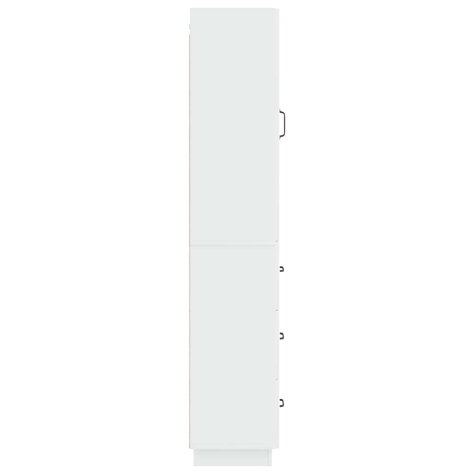 Set di Armadi 2 Pcs Bianco Lucido 33 x 34,5 x 87 cm