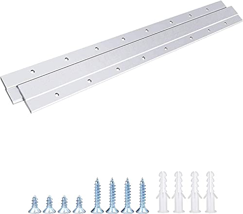 Image of French Cleat Picture Hanger, Aluminum Z Hanger Interlocking Wall Mounting Bracket Hardware Kit Z Clips for Hanging Wall Painting, Mirrors, Panels, Artwork, Cabinet, Whiteboard