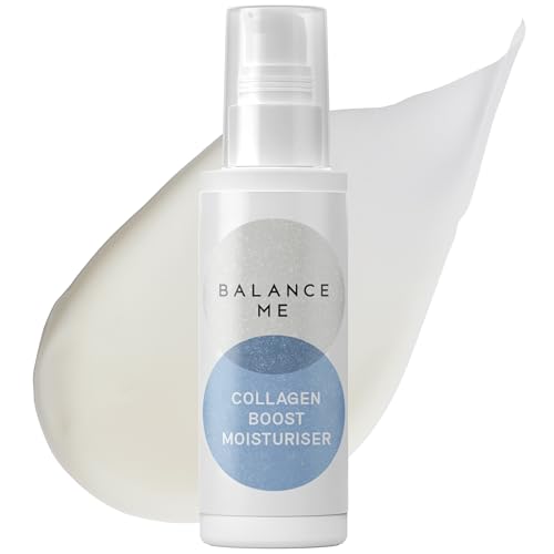 Balance Me Collagen Boost Moisturiser 10ml, Anti Aging Face Cream with Hyaluronic Acid and Peptides, Skin Tightening and Neck Firming for Dry Skin