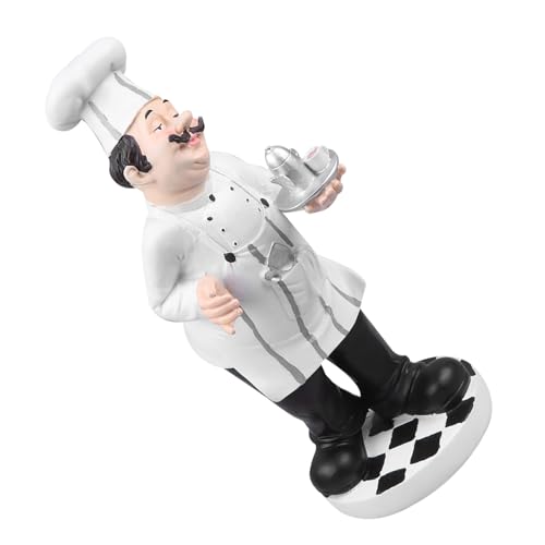 Ornement de chef européen stable en résine pour table de café