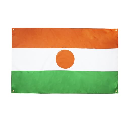 AZ FLAG Drapeau Niger 150x90 cm avec 4 oeillets, Pavillon Nigérien pour balcon ou mur