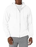 Hanes Men's Full-Zip Eco-Smart Hoodie, white, X Large