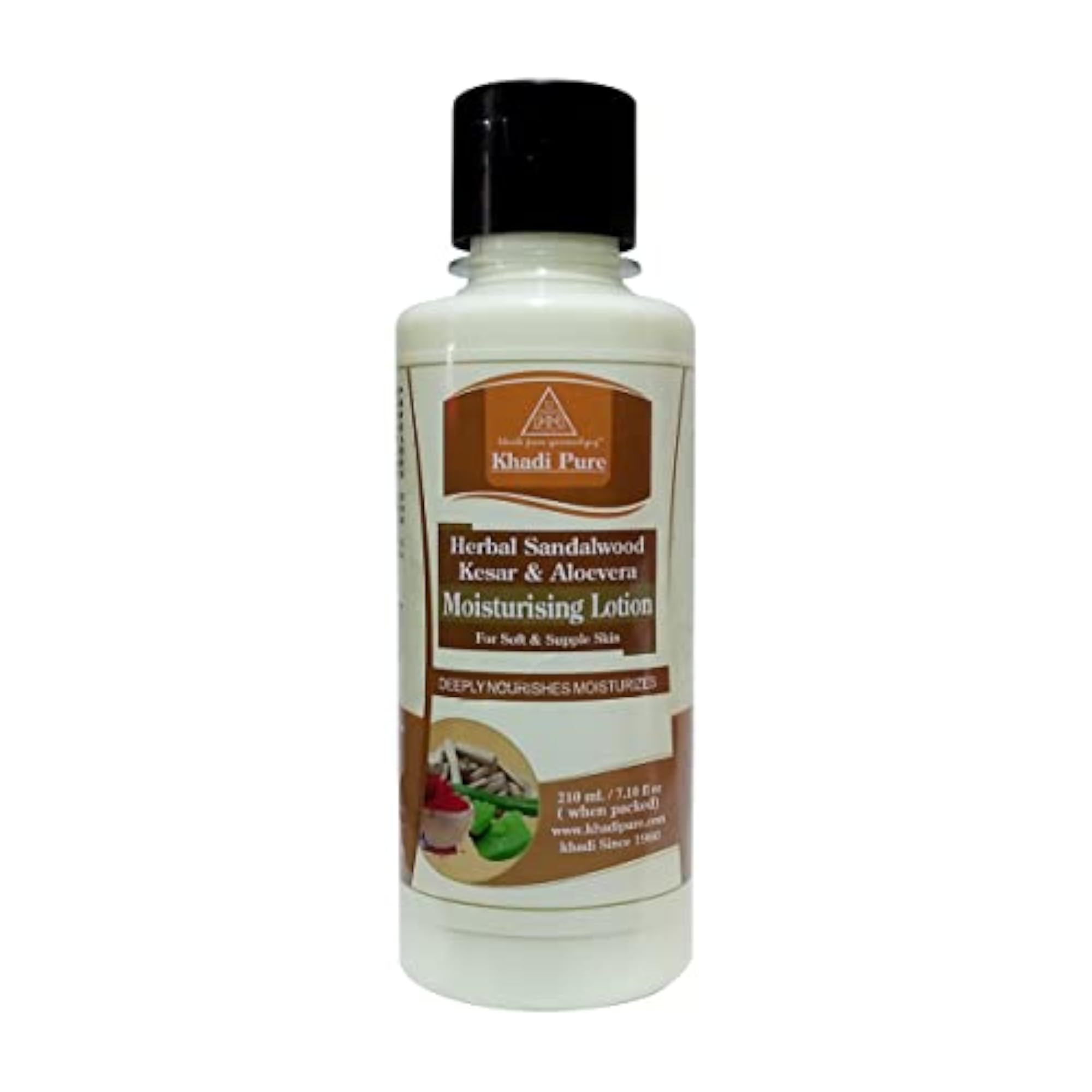 Herbal Sandalwood, Kesar & Aloevera Moisturising Lotion, 210 ml
