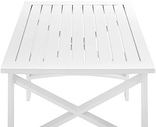 Crosley Furniture Co6208-Wh Kaplan Outdoor Metal Side Table, White #TOP2