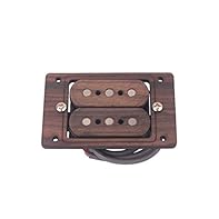 Suitable for 3-string Cigar Box Guitars Rosewood Pickup ring built right into the pickup No wiring. No soldering low noise Great replacement for your old pickups