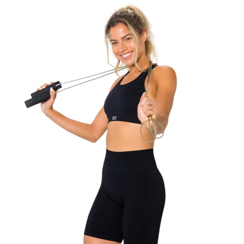 Zensah Seamless Sports Bra For Women - Racerback, Impact, Running Support Bra (Black, Medium-Large) #TOP2