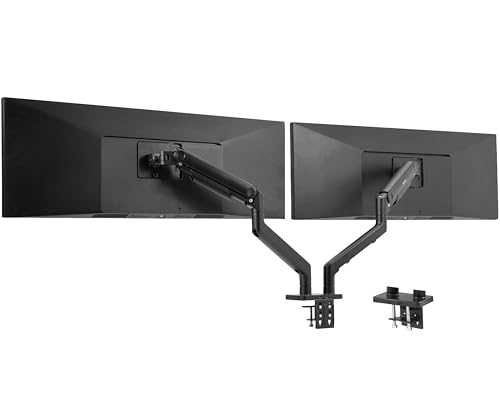 VIVO Heavy Duty Dual Ultra-Wide Monitor Tension Arm for up to 45 inch Screens, Holds 44 lbs per Arm, Premium Desk Mount Monitor Stand for 2 Ultrawides, Black, STAND-V200E