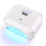 Makartt Rechargeable UV LED Nail Lamp 54W Professional Nail Dryer with 4 Timer Setting UV Light for...