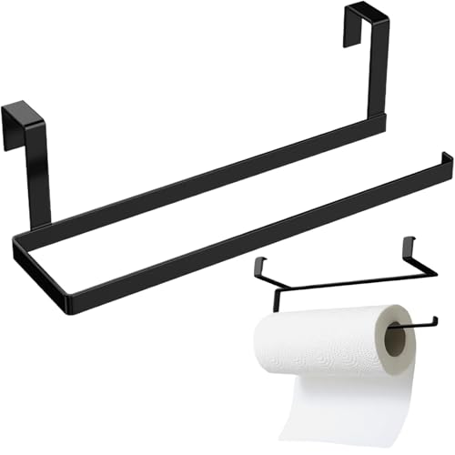 Paper Towel Holder Cabinet Door 10 x 2 x 3 Sturdy Over The Door Paper Towel Holder No Drill Roll for Kitchen BathroomPaper Cabinet
