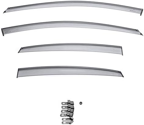 WellVisors Window Visors Wind Deflectors Compatible with Dodge Dart 2013-2016 with Black Trim Rain Guards 3-847DG003