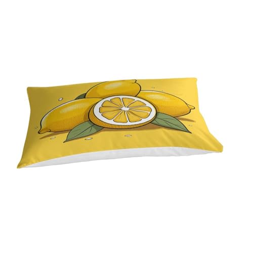 Linge de lit housse de couette le citron en microfibre premium - 5
