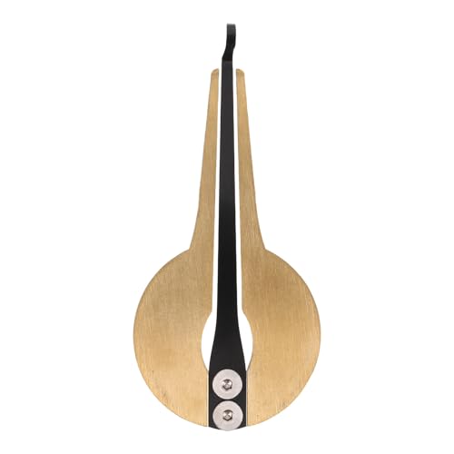 KAJNBN Instrument de Musique Ethnique Mongol Harpe à Bouche Métallique Circulaire Couleur Or Portable Son Chant Guttural Mongol pour Collection Personnelle...