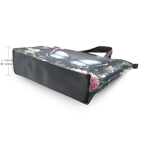 Bolsos tote para mujer con diseño de mariposa, bolsos de trabajo y carteras medias con cremallera y bolsillos, 2 tamaños miniatura 4